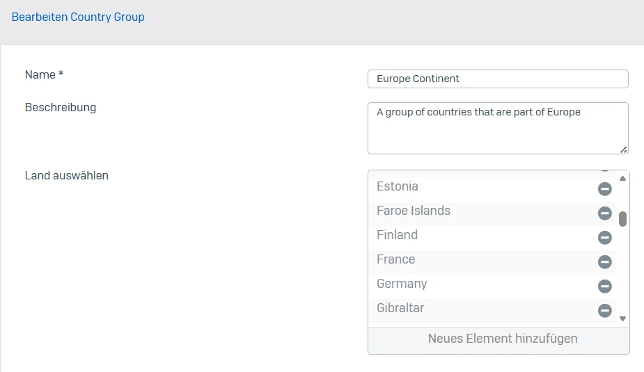 Sophos OS: Country Group